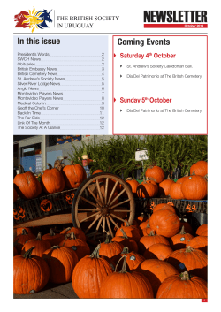 NEWSLETTER - The British Society in Uruguay