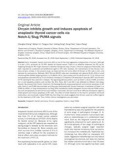 Chrysin inhibits growth and induces apoptosis of anaplastic thyroid