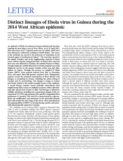 Distinct lineages of Ebola virus in Guinea during the 2014 West