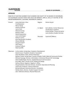 Minutes of April 8, 2013