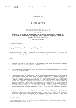 (EU) 2016/ 918 - REACH Compliance GmbH