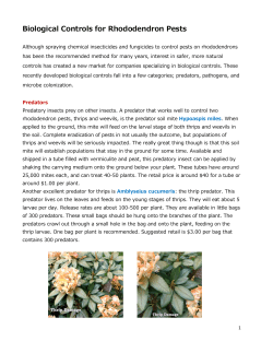 Biological Controls for Rhododendron Pests