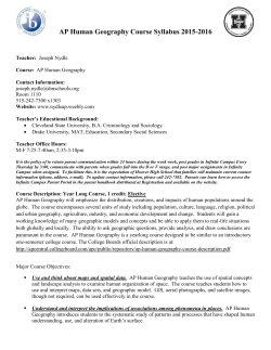 AP Human Geography - Hoover High School