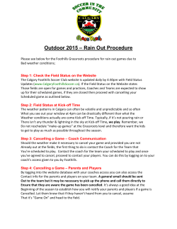 Outdoor 2015 &ndash; Rain Out Procedure