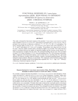 FUNCTIONAL RESPONSE OF Cosmoclopius