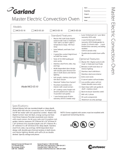 Specsheet - Webstaurant Store