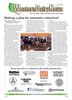 Making a plan for ammonia reduction?