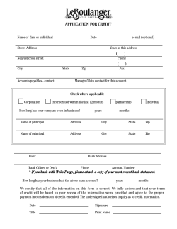 Name of firm or individual Date e-mail (optional) Street Address