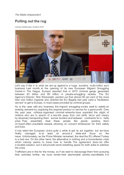 Pulling out the rug - Ministry for Home Affairs and National Security