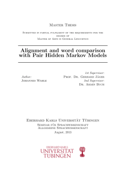 Alignment and word comparison with Pair Hidden Markov Models