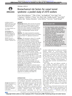 Biomechanical risk factors for carpal tunnel syndrome