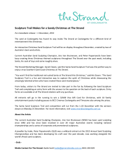 Sculpture Trail Makes for a Sandy Christmas at The Strand