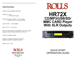 HR72X CD MP3 Player with XLR outputs