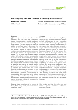 Rewriting fairy tales: new challenge in creativity in the classroom*