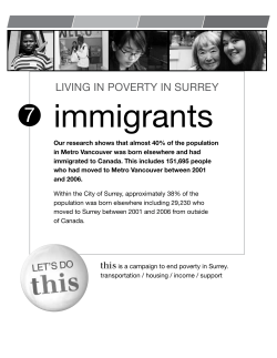 living in poverty in Surrey