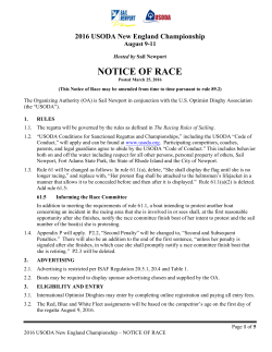 notice of race