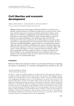 Civil liberties and economic development - UMD Econ