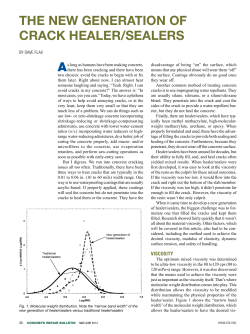 the new generation of crack healer/sealers