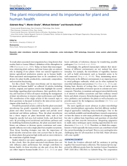 The plant microbiome and its importance for plant and human health