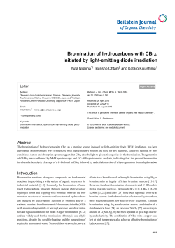 Bromination of hydrocarbons with CBr4, initiated by light