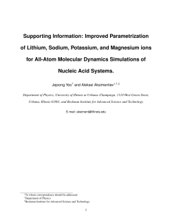 Supporting Information: Improved Parametrization of Lithium