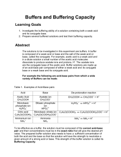 Buffers and Buffering Capacity