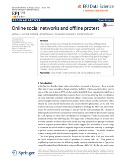 Online social networks and offline protest