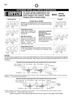HUTCHENS H9700 and CH9700 SUSPENSIONS