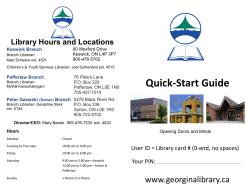 Quick-Start Guide - Georgina Public Library