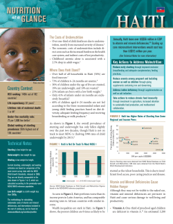 NutritioN GLANCE - World Bank Group