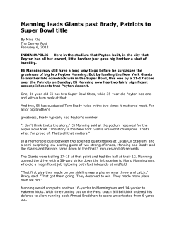 Manning leads Giants past Brady, Patriots to Super Bowl title