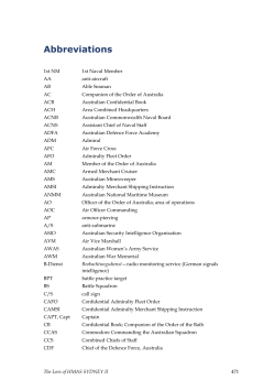 Abbreviations - Department of Defence