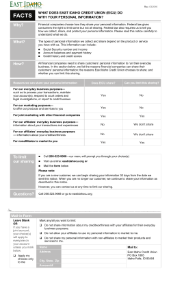 Disclosures - East Idaho Credit Union