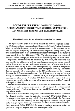social values, their linguistic coding and changes through time