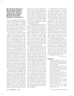 Re: The Diesel Exhaust in Miners Study: A
