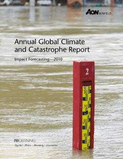 Annual Global Climate and Catastrophe Report
