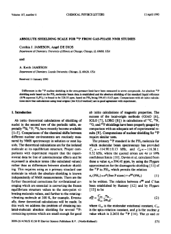 106. Absolute shielding scale for 31 P from gas