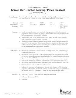 Korean War ~ Inchon Landing / Pusan Breakout