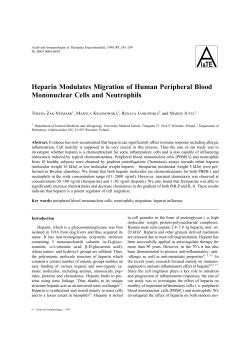 Heparin Modulates Migration of Human Peripheral Blood