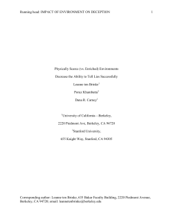 Running head - Faculty Directory | Berkeley-Haas