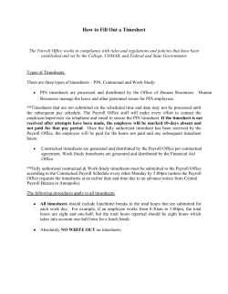 How to Fill Out a Timesheet