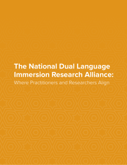 The National Dual Language Immersion Research Alliance: