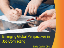 Emerging Global Perspectives in Job Contracting