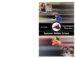7th Grade MIddle School Curriculum Overview