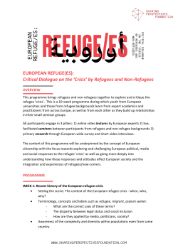 EUROPEAN REFUGE(ES) - Sharing Perspectives Foundation