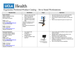 Ergonomic Preferred Product Catalog &ndash; Sit to Stand