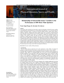 - International Journal of Physical Education, Sports and