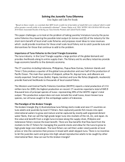 New ways of looking at the issue of Juvenile tunas
