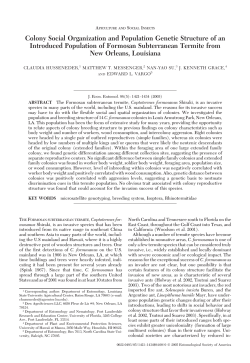 Colony Social Organization and Population Genetic Structure of an