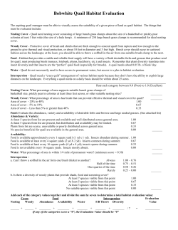 Deer Habitat Evaluation
